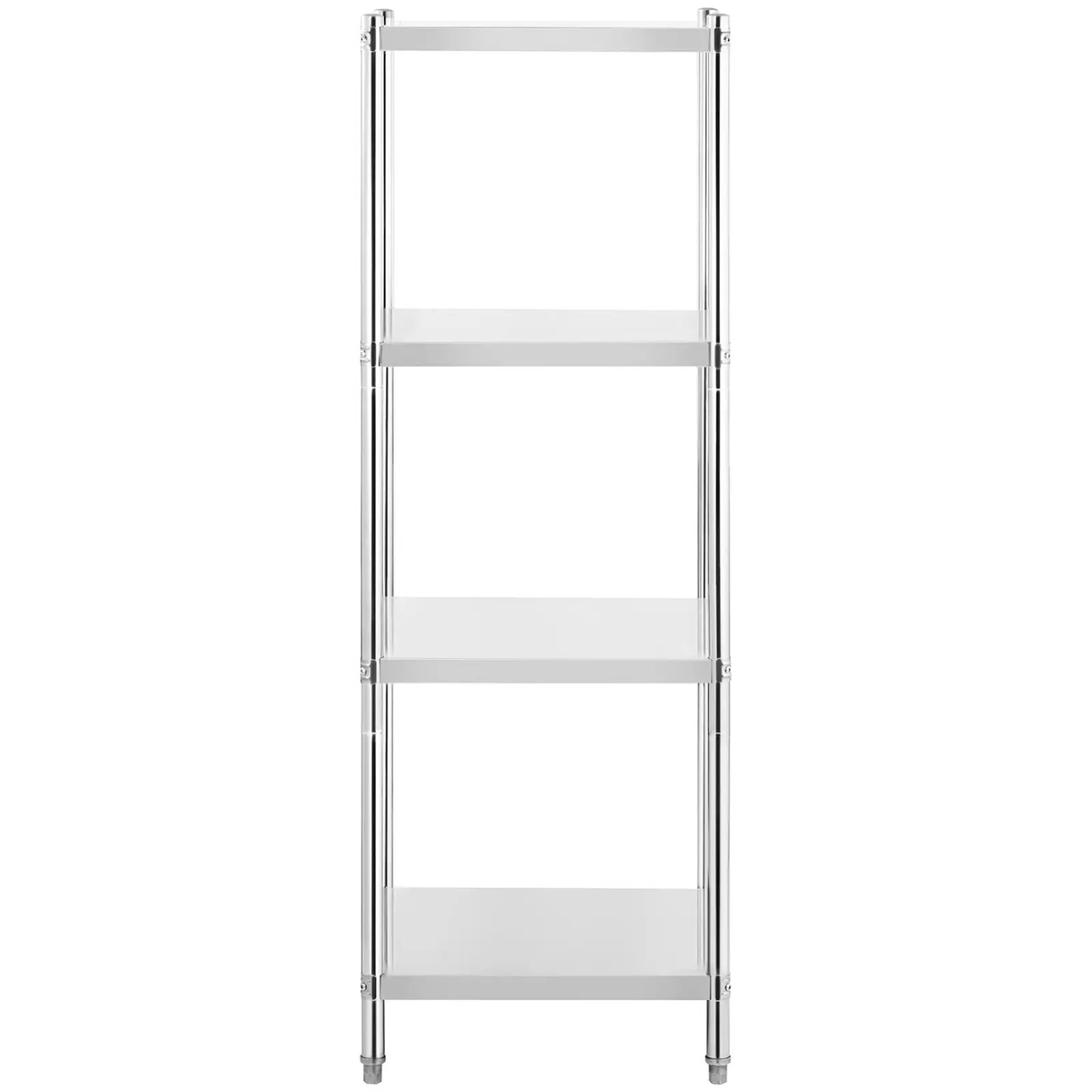 Rozsdamentes acél polcrendszer – 60×60×180 cm – 200 kg | RCER-6060 4 polccal (50 kg/polc) – ideális vendéglátásba és otthonra.️
