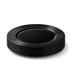 Sada dekoratívnych podložiek pod tanier s priemerom 33 cm. Drážkovaný dizajn, odolný plast a balenie 6 ks. Ideálna voľba pre domácnosti aj gastro prevádzky.