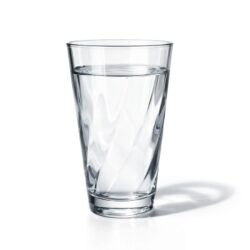 Sklenený pohár Leonardo TWIST 300 ml s optickým efektom skrúteného skla. Ideálny na vodu, džús a limonádu, vhodný do umývačky riadu️.