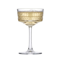 Elysia pezsgőspohár 260 ml, átlátszó üvegből, elegáns dombornyomott dizájnnal. Ideális pezsgő, prosecco, habzóbor és koktélok felszolgálásához.