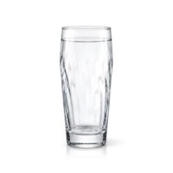 Dombormintás üvegpohár limonádéhoz 600 ml, áttetsző üvegből. Elegáns, magas pohár vízhez, limonádéhoz, koktélokhoz és más italokhoz.