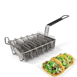 ️Taco sütőkosár 235 × 165 × 80 mm tortillák formázásához sütés közben. Segít megtartani a formát és egyenletes eredményt biztosít.