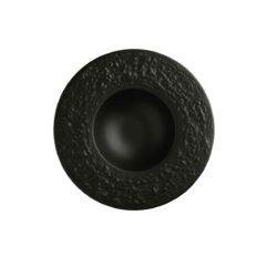 Stone mélytányér Ø 18 cm fekete színben, tartós porcelánból. Elegáns tányér levesekhez, rizottóhoz és tésztaételekhez vendéglátóhelyekre és otthonra.