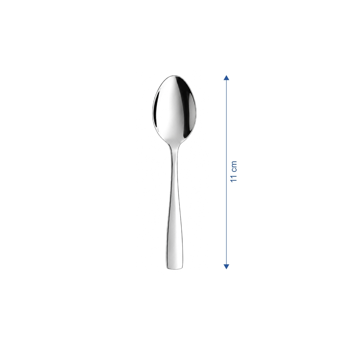 Karina Eco mokkáskanál, 11 cm, 18/0 rozsdamentes acélból. 12 darabos készletben.