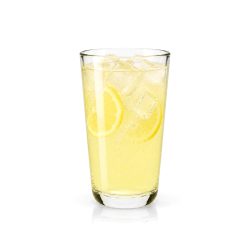 Átlátszó limonádés pohár 240 ml, kúpos forma, kiszélesedő perem, vastag talp.