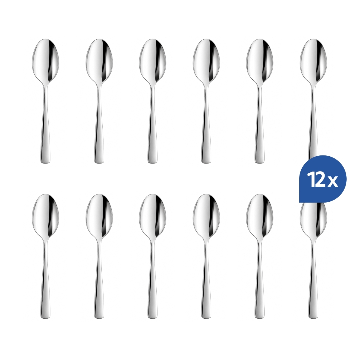 Elegáns Karina desszertkanál, 17,6 cm, 18/0 rozsdamentes acélból. 12 darabos készletben.