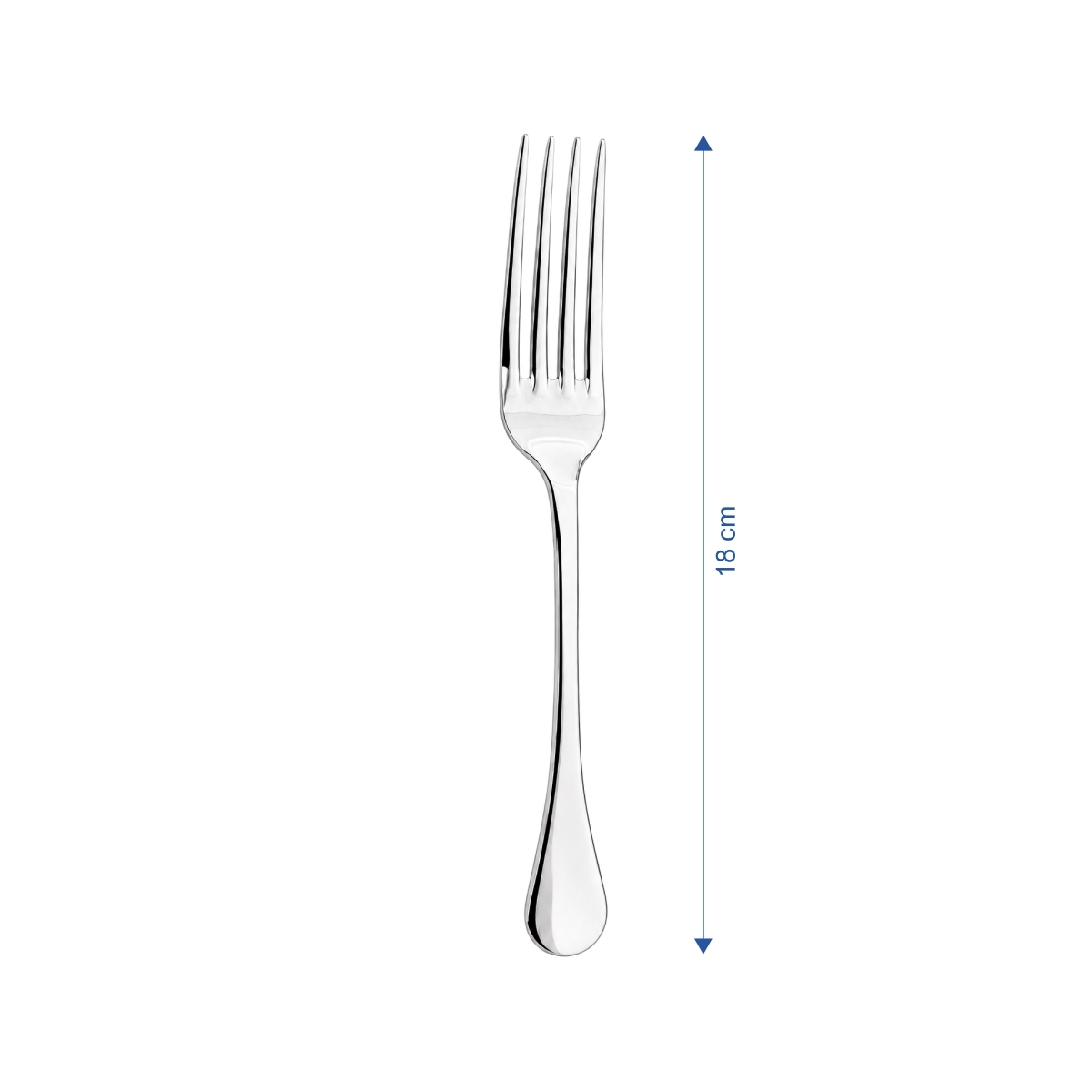 Elegáns Sara desszertvilla, 18 cm, 18/10 rozsdamentes acélból. 12 darabos készlet.