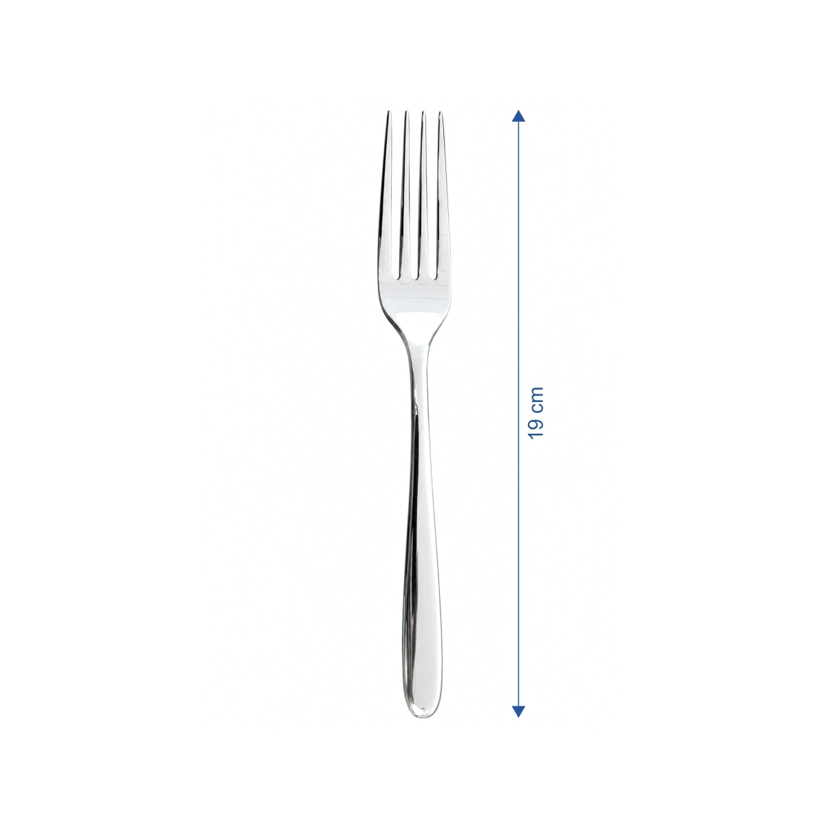 Elegáns Panna desszertvilla, 19 cm, 18/10 rozsdamentes acélból. 12 darabos készlet.