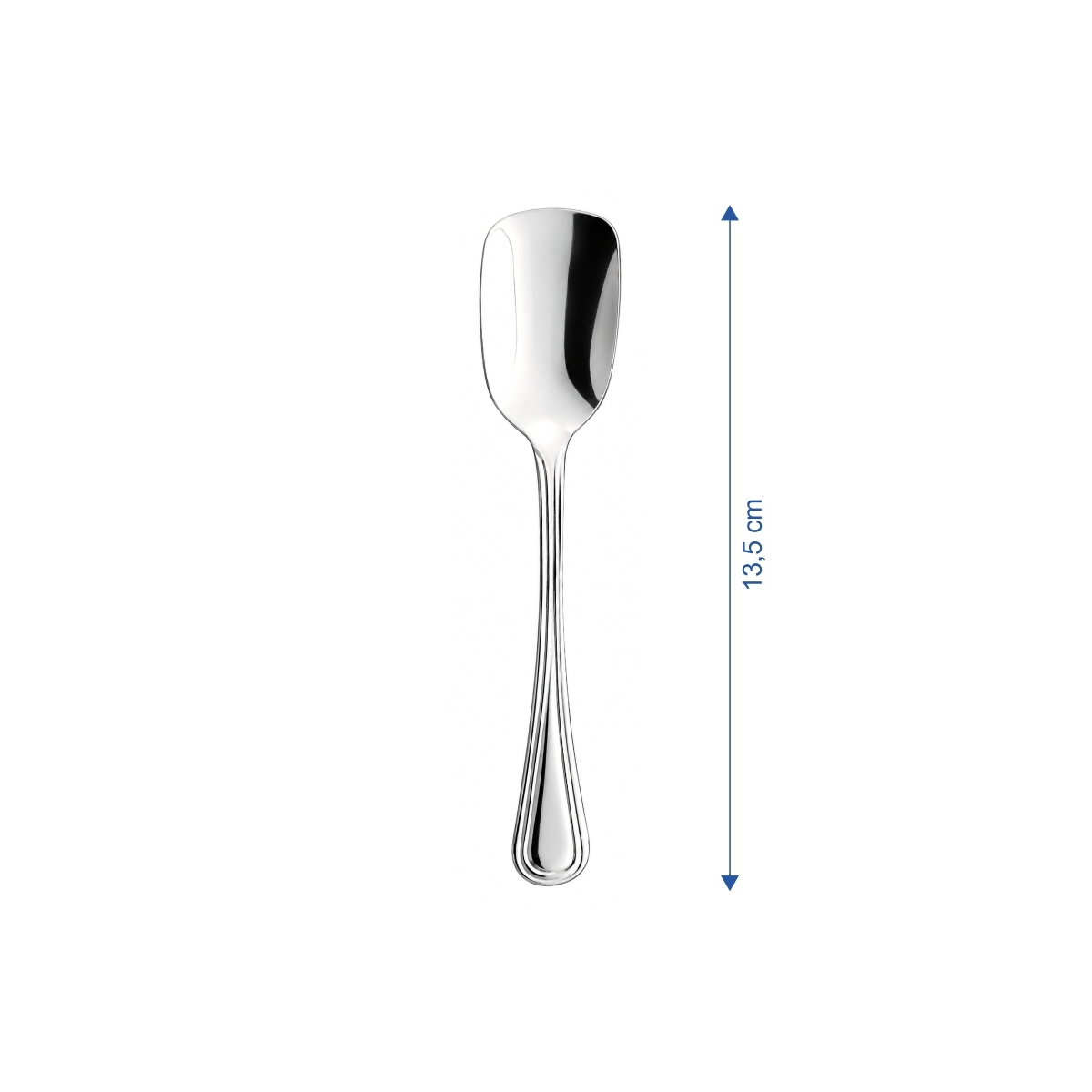 Elegáns Inglese fagylaltkanál, 13,5 cm, 18/0 rozsdamentes acélból. 12 darabos készlet.