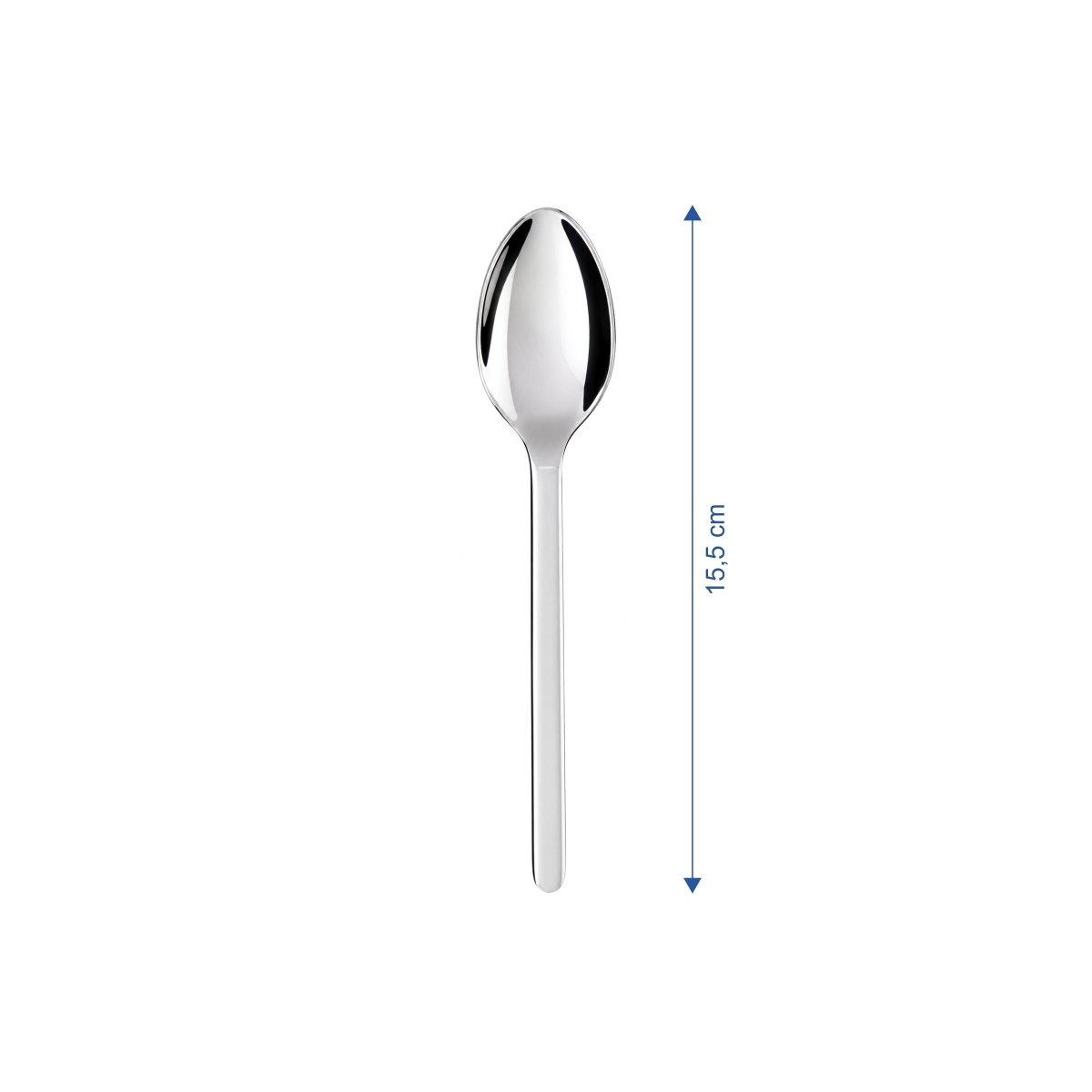 Elegáns Chiara kávéskanál, 15,5 cm, 18/10 rozsdamentes acélból. 12 darabos készlet.
