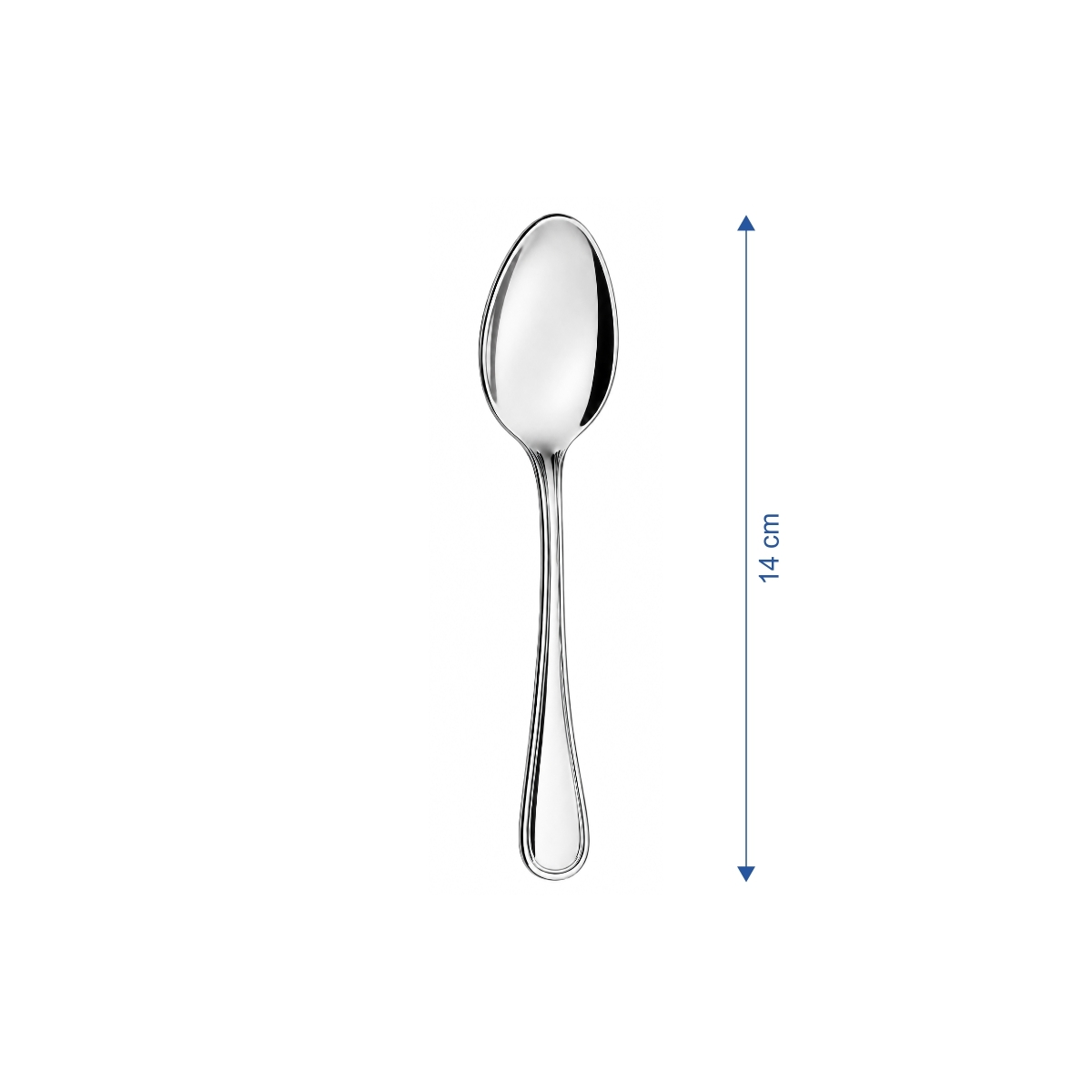 Elegáns Hotel kávéskanál, 14 cm, 18/10 rozsdamentes acélból, fényes felülettel. 12 darabos készlet.