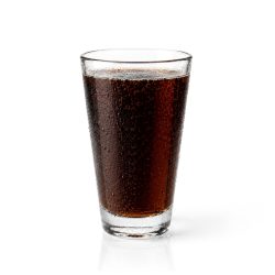 Átlátszó üvegpohár vízre, 250 ml, vastagabb aljjal és kiszélesedő felső peremmel.