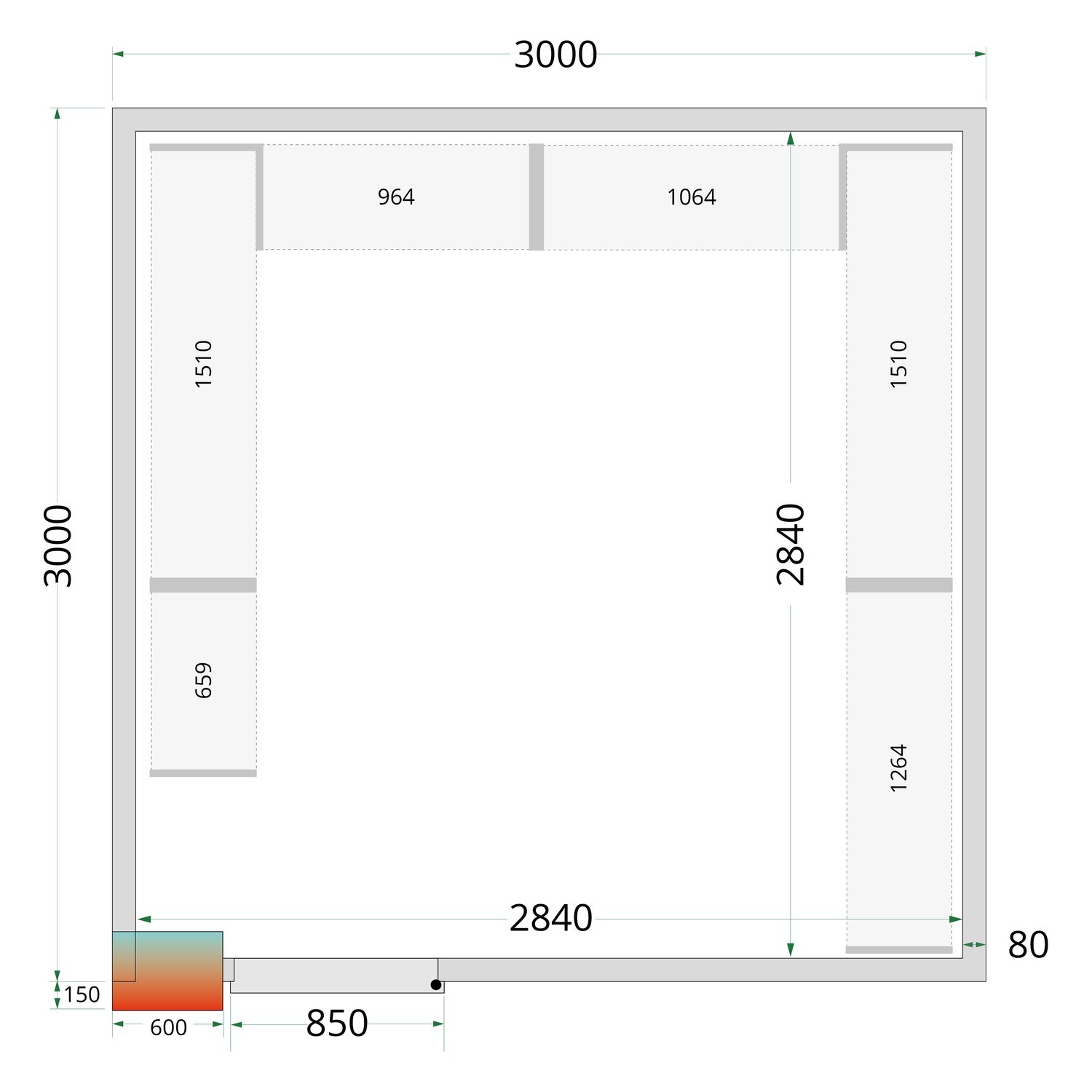 80 mm-es panelek moduláris hűtőkamrákhoz | TEFCOLD