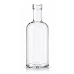Átlátszó üvegpalack 700 ml klasszikus formával és nyakkal parafa dugóhoz.