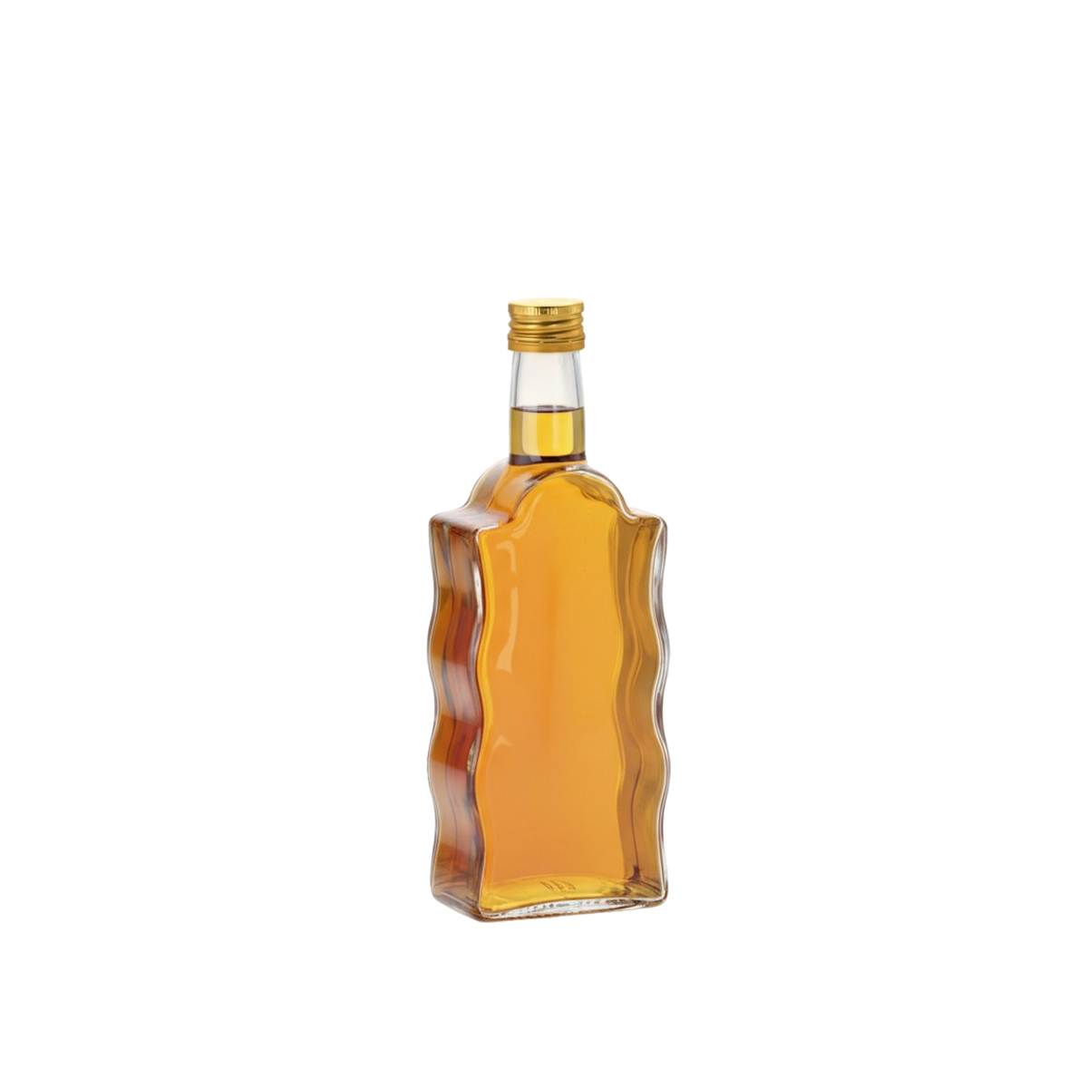 Elegáns Fala üvegpalack csavaros kupakkal, 200 ml-es űrtartalommal. Szörpökhöz, likőrökhöz, párlatokhoz és olajokhoz is alkalmas.
