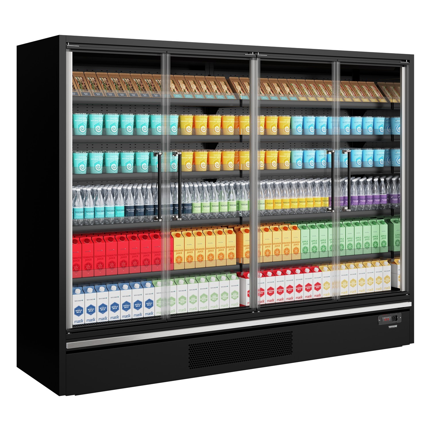 Fali multideck hűtővitrin, nyílóajtós | TEFCOLD