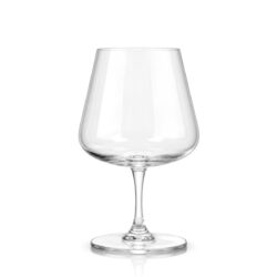Elegáns burgundi borospohár átlátszó üvegből, 565 ml. Magasság 19 cm.