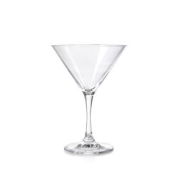 Átlátszó üveg Martini pohár Marta Horeca, klasszikus kúpos forma vékony szárral.
