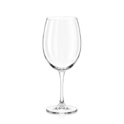 Elegáns, átlátszó üveg vörösboros pohár, 450 ml űrtartalommal, klasszikus forma.