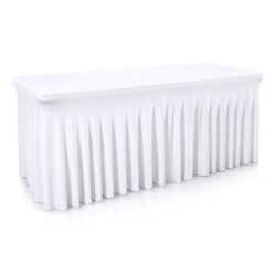 téglalap alakú cateringasztalra 183 cm fehér (5)
