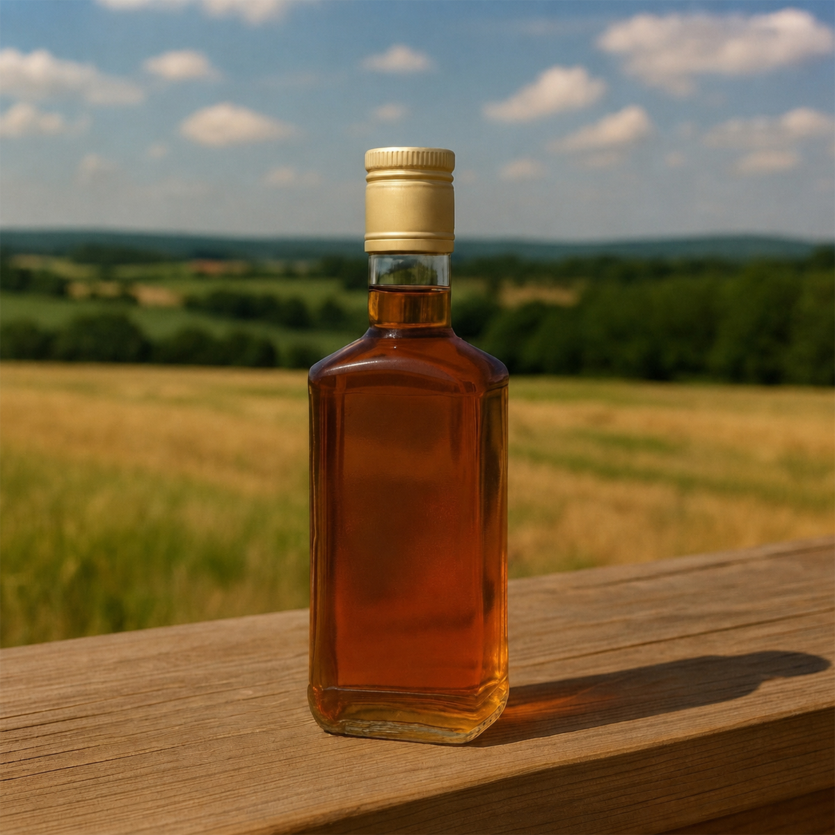 Szögletes, 500 ml-es whiskys üvegpalack. Whiskyhez, párlatokhoz, likőrökhöz és más italokhoz alkalmas.