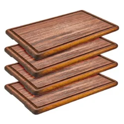 Fa steaktányér Iroko - 35x25 cm - 6 db | STPIVA32