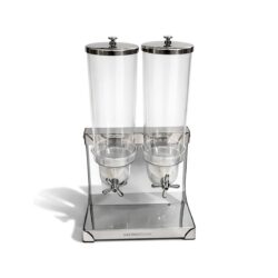 A Dupla müzli adagoló - 2 x 7 L - rozsdamentes | Gastrokitchen ideális büfékbe és önkiszolgáló zónákba – higiénikus müzli- és ömlesztett élelmiszer-adagolás.