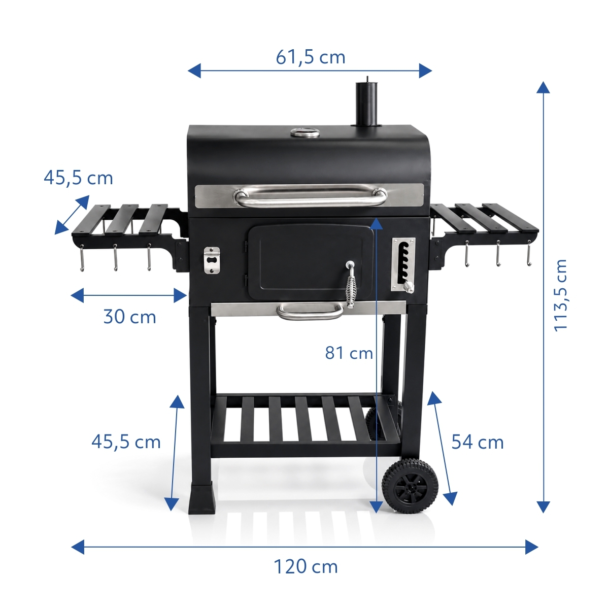 Gastrokitchen amerikai faszenes grillsuto fedellel 120x60x113 5cm (5)
