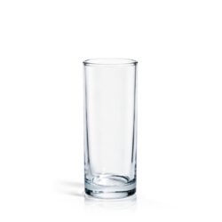 Átlátszó üvegpohár 240 ml, hengeres forma, megerősített alj, magasság 13,5 cm.