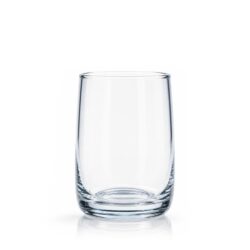 Átlátszó üvegpohár 300 ml robusztus aljjal, 6,9 cm átmérővel, italokhoz ideális.