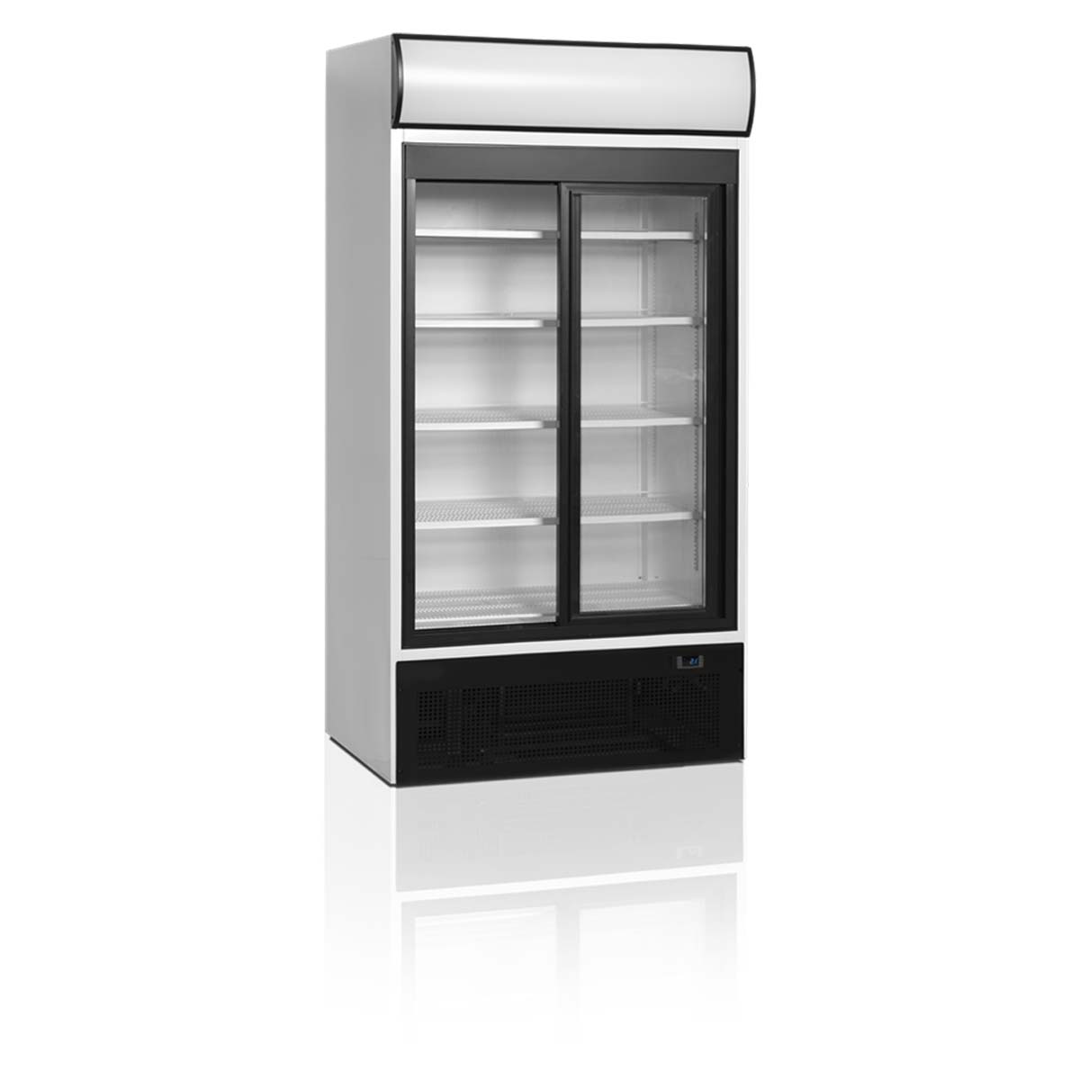 Chladiaca skriňa - 524 L - 2 - dverová | TEFCOLD FSC 1000 S️ so svetelnou nadstavbou a zabudovaným LED osvetlením je neprehliadnuteľné chladiace vybavenie.