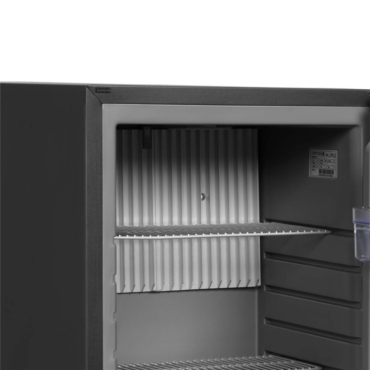 Mini chladnička - 34 L - 0,63 kWh | TEFCOLD TM 42 má tichý chod absorpčného chladiaceho systému️ klasifikovaného ako 0 dB(A), čo znamená, že neruší.