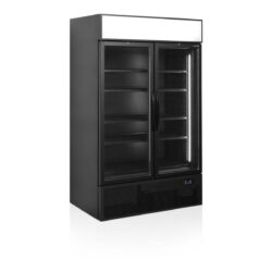Chladiaca skriňa - 645 L - 2 dverová - čierna | TEFCOLD FSC1200H BLACK má svetelný reklamný panel, ktorý umožňuje pútavú prezentáciu výrobkov.