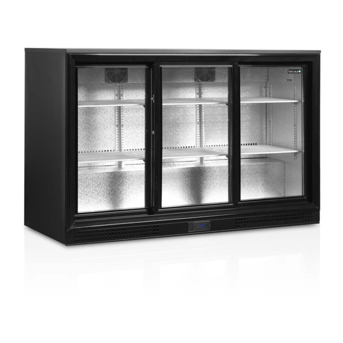 Mini chladnička - 3 - dverová - 278 L | TEFCOLD DB301S-3 je vybavená ventilovaným chladením na rýchle dosiahnutie požadovanej teploty️.