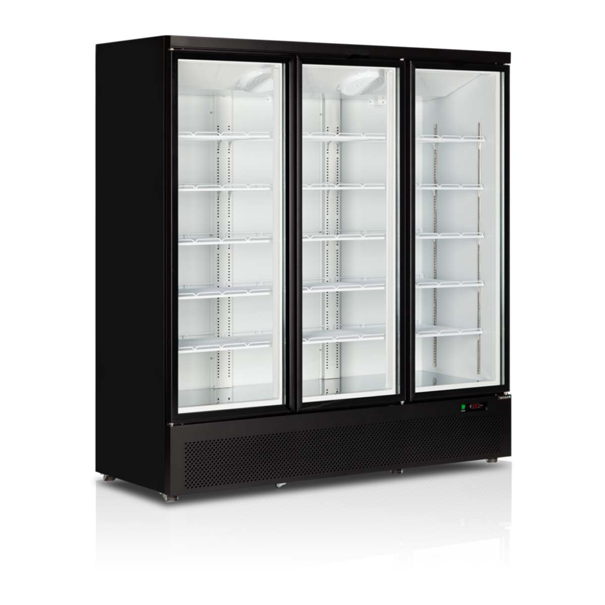 Chladiaca skriňa - 3 dverová - 1264 L | TEFCOLD Atom Maxi C3DB má sklenené dvere, nastaviteľné police a interné LED osvetlenie pre optimálnu prezentáciu produktov.️