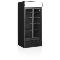 Chladiaca skriňa - 462 L - čierna | TEFCOLD FSC 891 S Black️ so svetelnou nadstavbou a zabudovaným LED osvetlením je neprehliadnuteľné chladiace vybavenie.