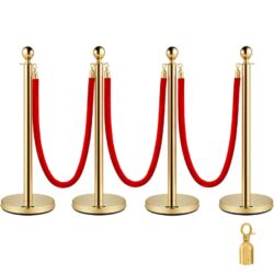VIP korlátoszlop arany - 4x sorvezető rendszer