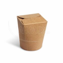 A Food box (PAP/PE) - 500 ml - barna | 50 db praktikus csomagolás ételek csomagolására és szállítására éttermekben, büfékben, bisztrókban és hasonló helyeken.️