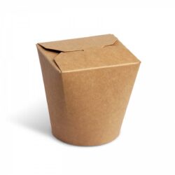 A Food box (PAP/PE) - 750 ml - barna | 50 db praktikus csomagolás ételek csomagolására és szállítására éttermekben, büfékben, bisztrókban és hasonló helyeken.