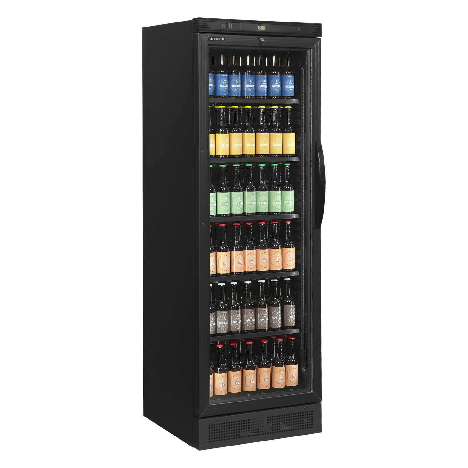 Chladiaca skriňa presklené ľavé dvere TEFCOLD CEV 425 BLACK L/H
