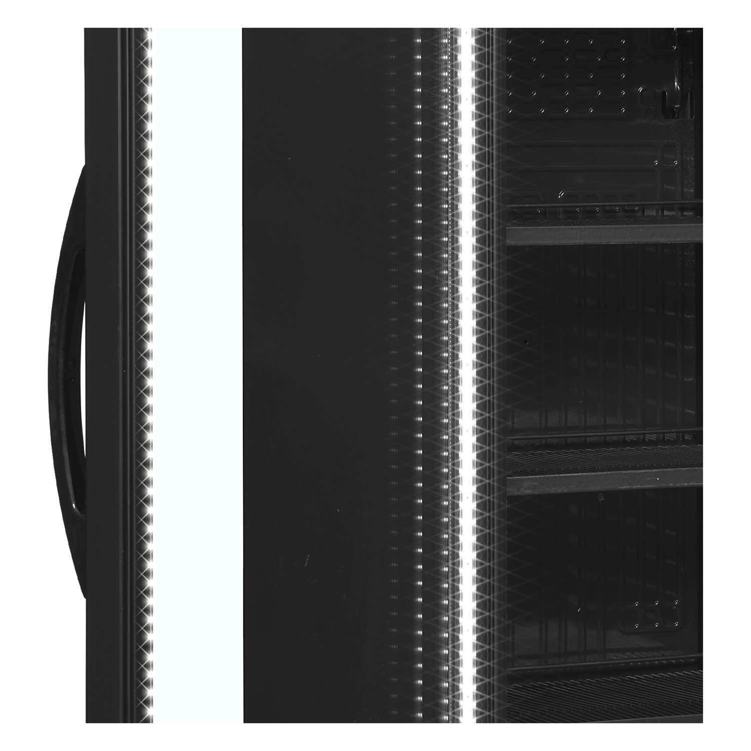 Chladiaca skriňa presklené ľavé dvere TEFCOLD CEV 425 BLACK L/H