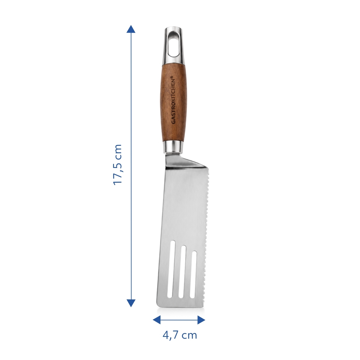 gastrokitchen rozsdamentes acel forditolapat fa nyellel 17 5 cm (1)
