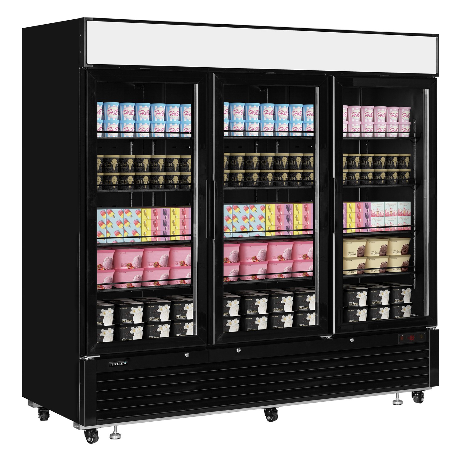 Mraziaca skriňa presklené dvere TEFCOLD LGF7500B