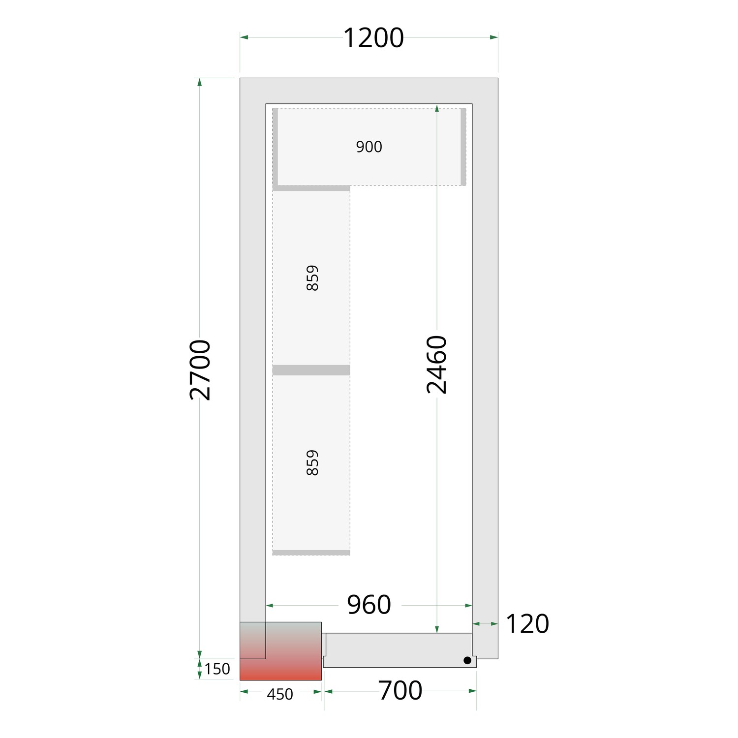 Panely k stavebnicovým boxom 120 mm TEFCOLD CR 120x270x220