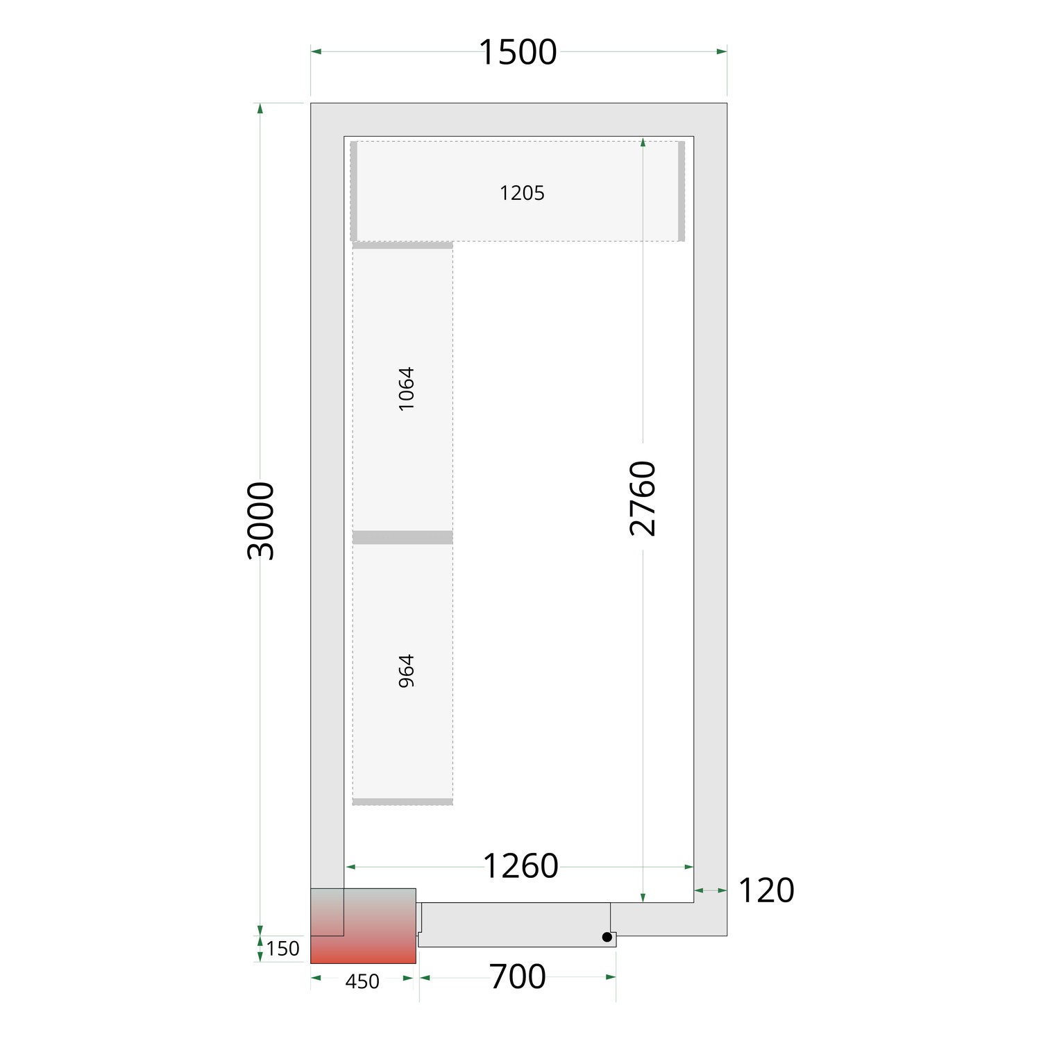 Panely k stavebnicovým boxom 120 mm TEFCOLD CR 150x300x220