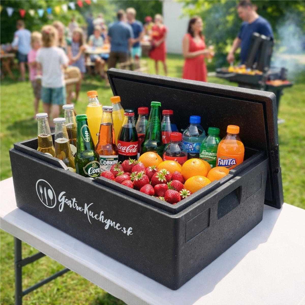 MAXY Thermobox 680x480 | Gastrokonyha 52L nagyméretű hőszigetelő polipropilén hab edény élelmiszerek szállítására és hőmérséklet-megőrzésre.