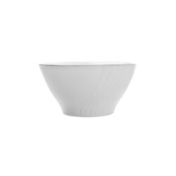 Fehér levesestál edzett opálüvegből, 13,5 cm átmérővel, 7 cm magassággal.