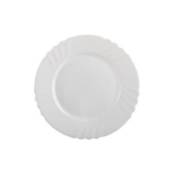 Fehér kerek Ebro desszert tányér edzett opálüvegből, Ø 20 cm.