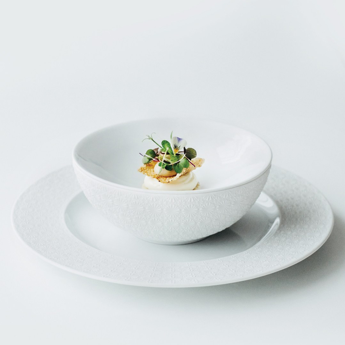 GBenedikt porcelan talka Stars 19cm feher (2)
