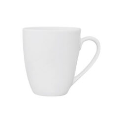 Fehér vastag falú porcelán Hotel bögre, 330 ml űrtartalommal.